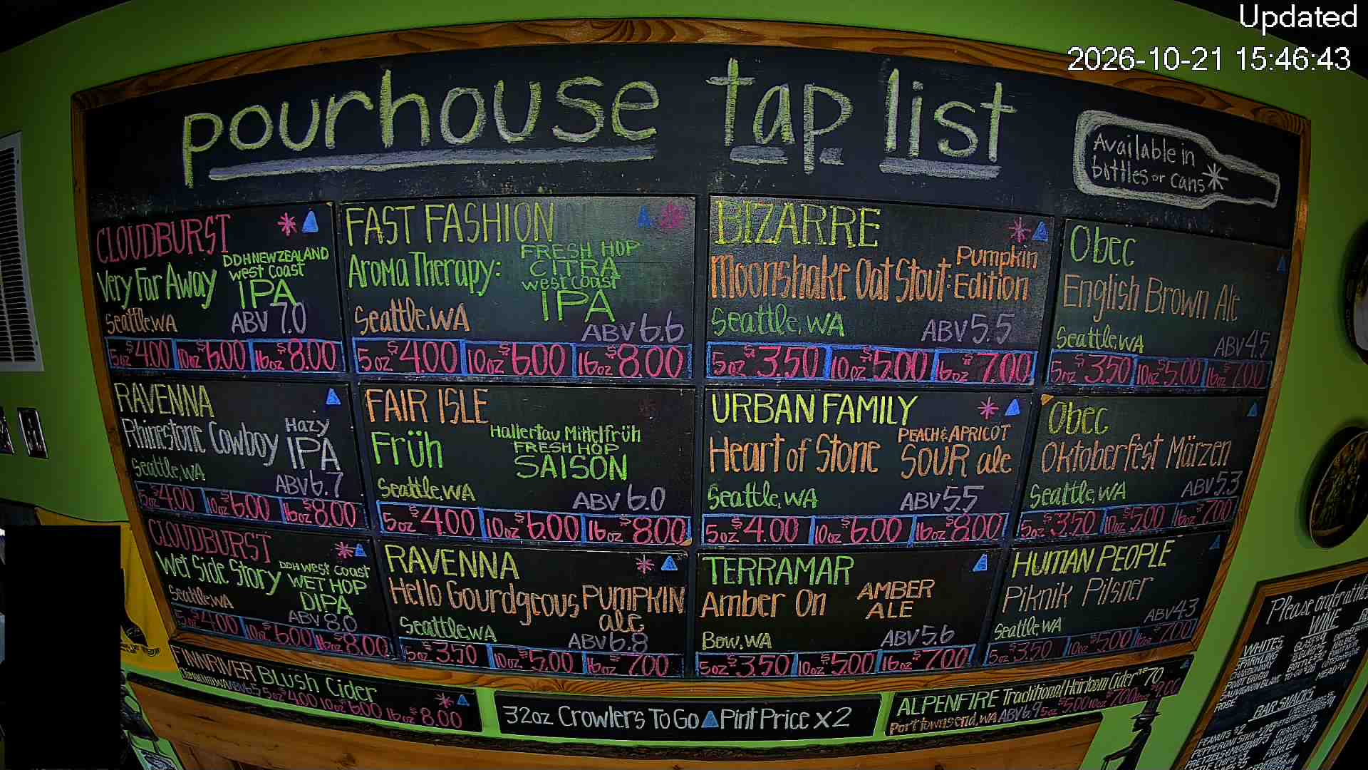 Pourhouse Taplist